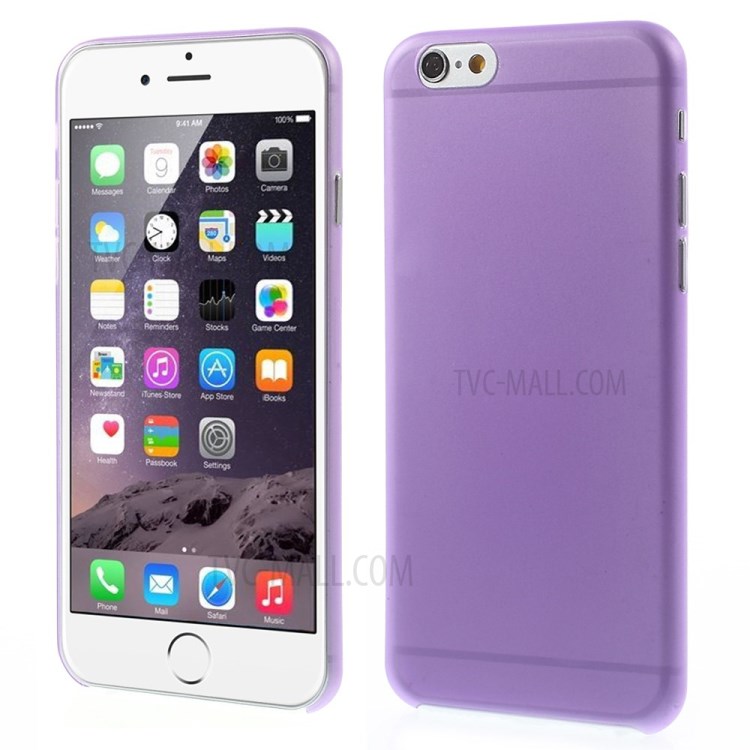 Ultra-thin Matte Plastic Back Protector Case for iPhone 6s Plus/6 Plus - Purple-1