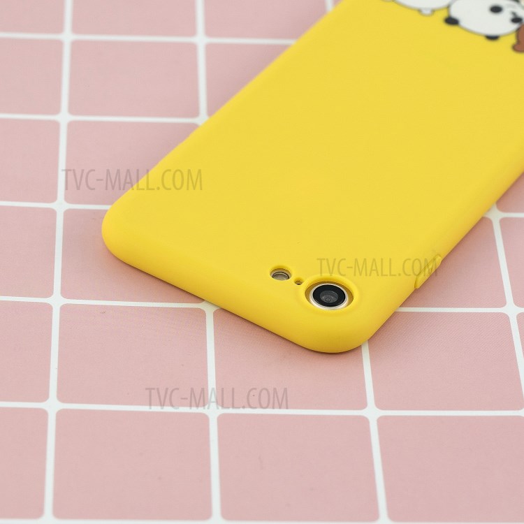 Pattern Printing TPU Gel Protective Case with Silicone Strap for iPhone 8 / 7 / SE (2nd Generation) - Bear-12