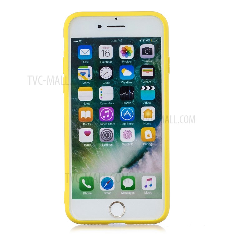 Pattern Printing TPU Gel Protective Case with Silicone Strap for iPhone 8 / 7 / SE (2nd Generation) - Bear-3