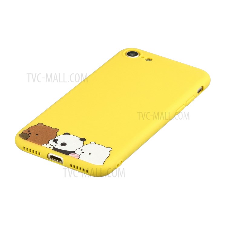 Pattern Printing TPU Gel Protective Case with Silicone Strap for iPhone 8 / 7 / SE (2nd Generation) - Bear-4