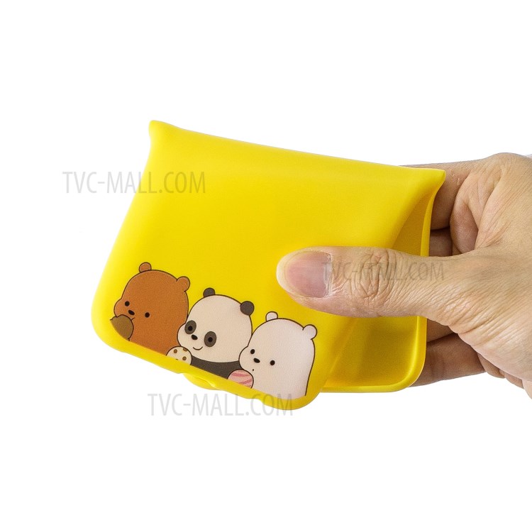 Pattern Printing TPU Gel Protective Case with Silicone Strap for iPhone 8 / 7 / SE (2nd Generation) - Bear-6