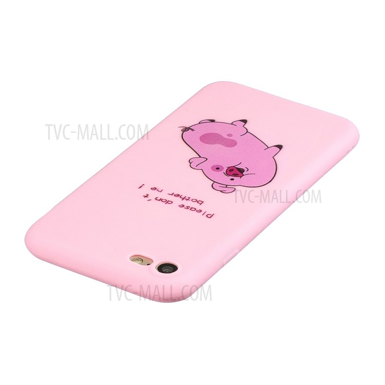 Pattern Printing TPU Gel Protective Case with Silicone Strap for iPhone 8 / 7 / SE (2nd Generation) - Pig-5