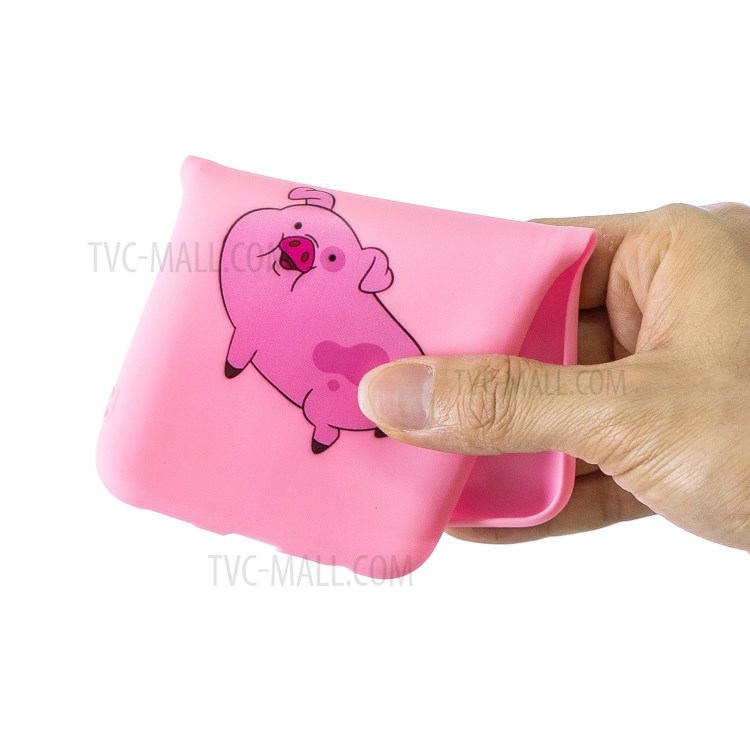 Pattern Printing TPU Gel Protective Case with Silicone Strap for iPhone 8 / 7 / SE (2nd Generation) - Pig-6