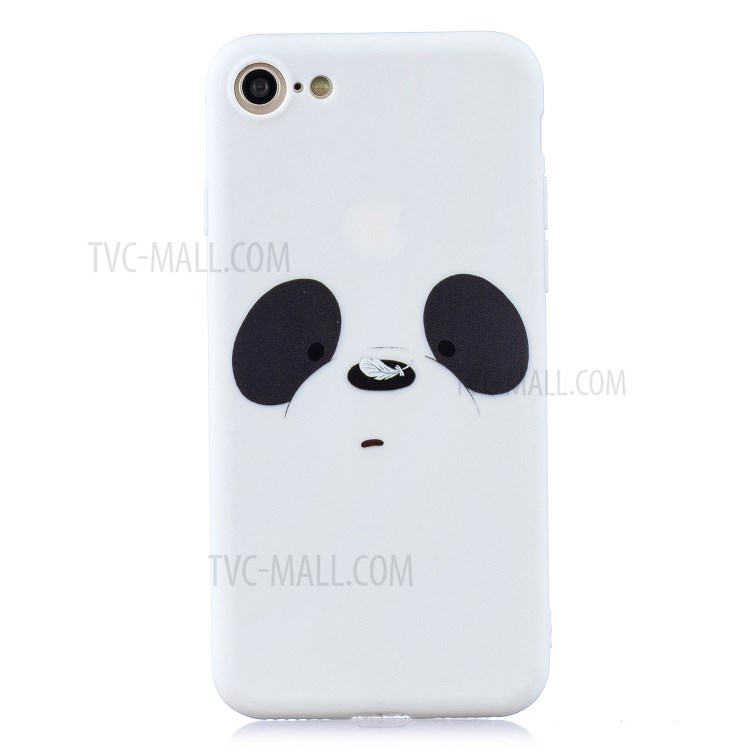 Pattern Printing TPU Gel Protective Case with Silicone Strap for iPhone 8 / 7 / SE (2nd Generation) - White Bear-2