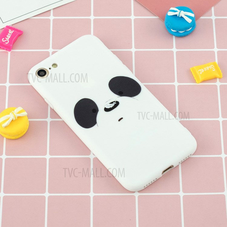 Pattern Printing TPU Gel Protective Case with Silicone Strap for iPhone 8 / 7 / SE (2nd Generation) - White Bear-9