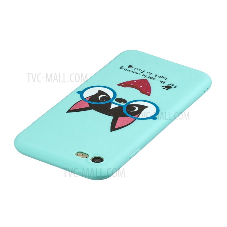 Pattern Printing TPU Gel Protective Case with Silicone Strap for iPhone 8 / 7 / SE (2nd Generation) - Cat-5