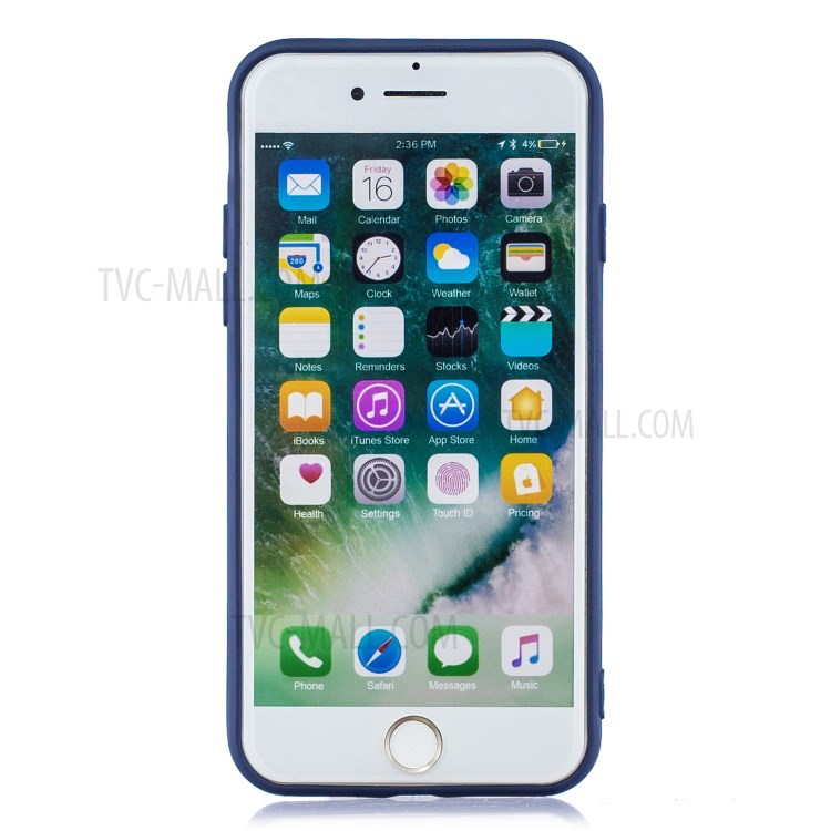 Pattern Printing TPU Gel Protective Case with Silicone Strap for iPhone 8 / 7 / SE (2nd Generation) - Tiger-3
