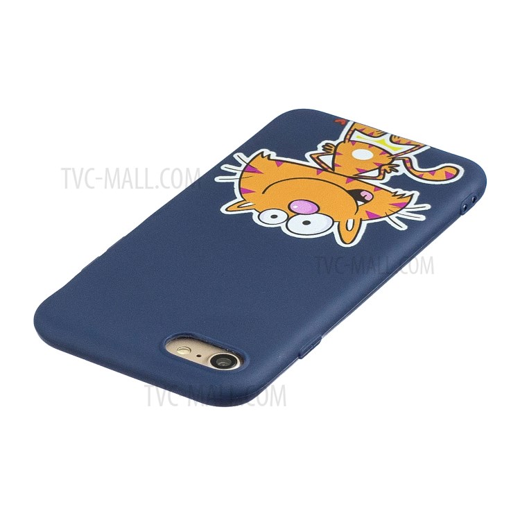 Pattern Printing TPU Gel Protective Case with Silicone Strap for iPhone 8 / 7 / SE (2nd Generation) - Tiger-5