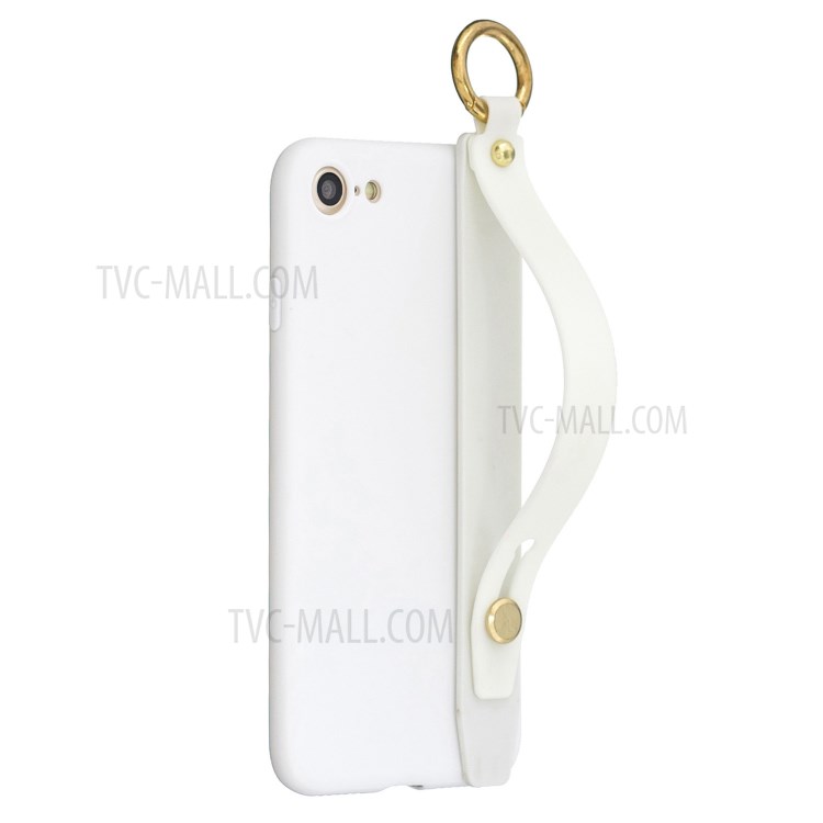TPU Phone Case with Handy Strap Kickstand for iPhone 8 / 7 / SE (2nd Generation) - White-5