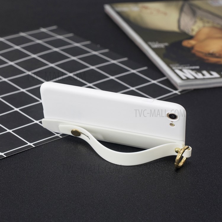 TPU Phone Case with Handy Strap Kickstand for iPhone 8 / 7 / SE (2nd Generation) - White-6