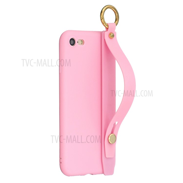 TPU Phone Case with Handy Strap Kickstand for iPhone 8 / 7 / SE (2nd Generation) - Deep Pink-5