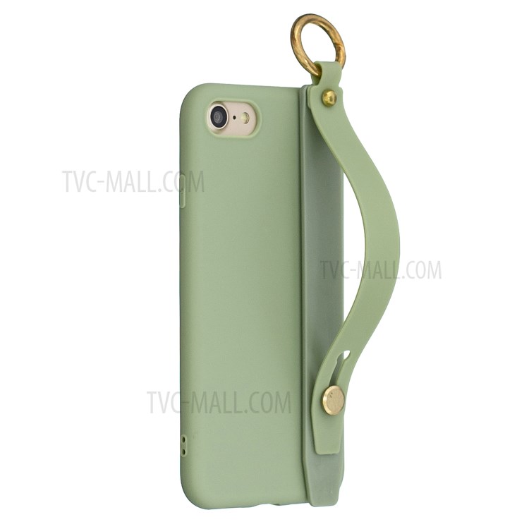 TPU Phone Case with Handy Strap Kickstand for iPhone 8 / 7 / SE (2nd Generation) - Green-4
