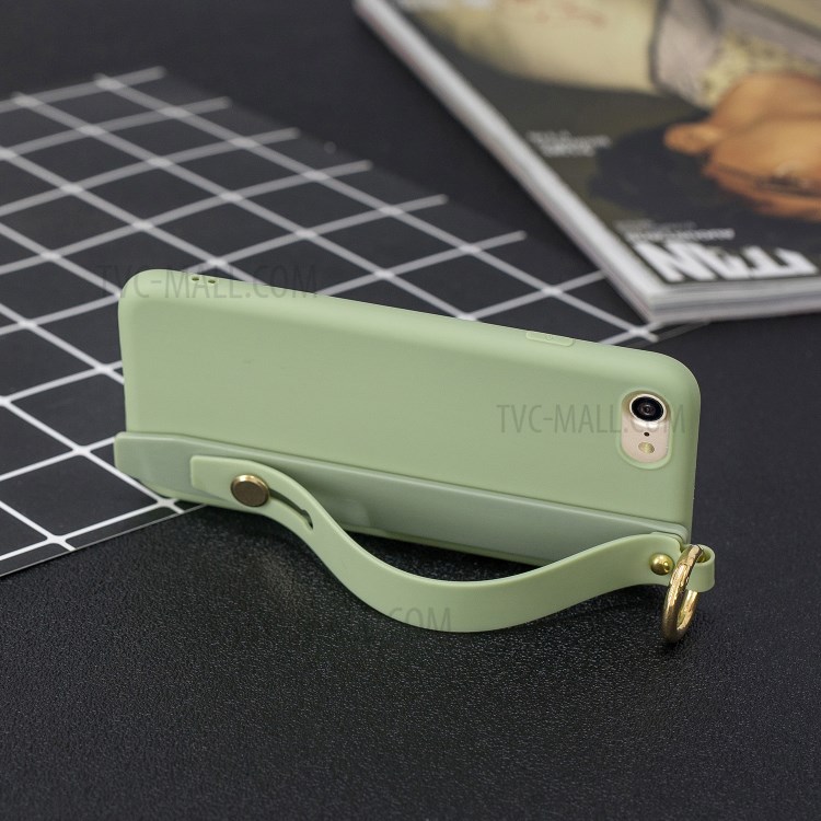 TPU Phone Case with Handy Strap Kickstand for iPhone 8 / 7 / SE (2nd Generation) - Green-5