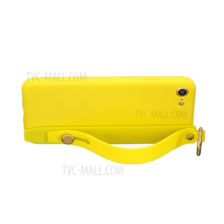 TPU Phone Case with Handy Strap Kickstand for iPhone 8 / 7 / SE (2nd Generation) - Yellow-3
