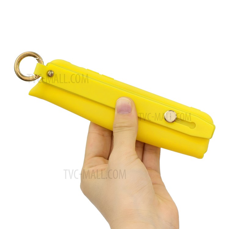 TPU Phone Case with Handy Strap Kickstand for iPhone 8 / 7 / SE (2nd Generation) - Yellow-4