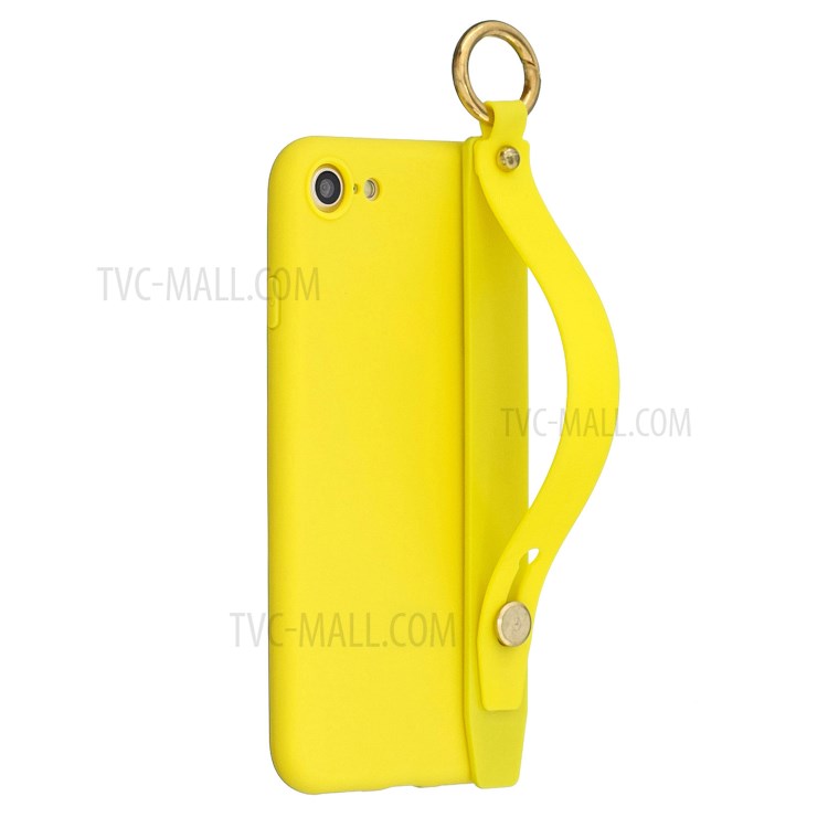 TPU Phone Case with Handy Strap Kickstand for iPhone 8 / 7 / SE (2nd Generation) - Yellow-5