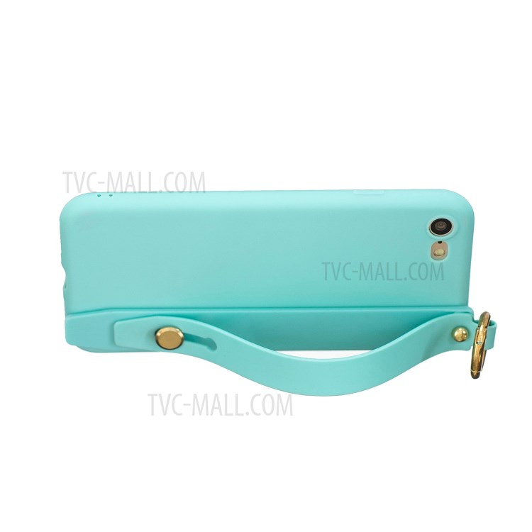 TPU Phone Case with Handy Strap Kickstand for iPhone 8 / 7 / SE (2nd Generation) - Baby Blue-3