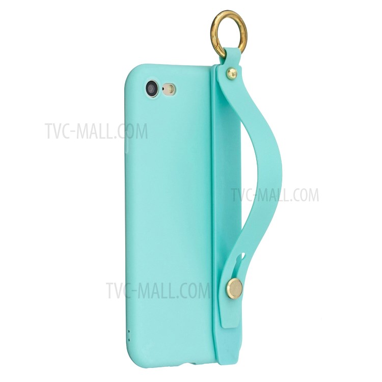 TPU Phone Case with Handy Strap Kickstand for iPhone 8 / 7 / SE (2nd Generation) - Baby Blue-5