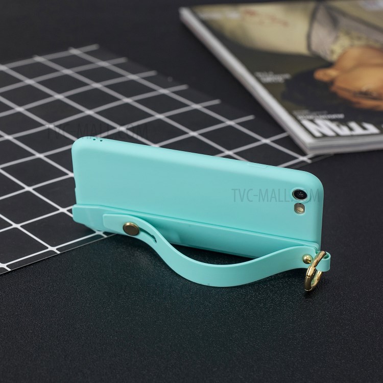 TPU Phone Case with Handy Strap Kickstand for iPhone 8 / 7 / SE (2nd Generation) - Baby Blue-6