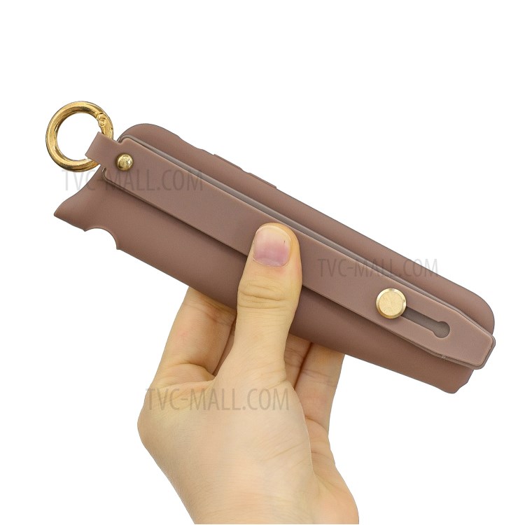 TPU Phone Case with Handy Strap Kickstand for iPhone 8 / 7 / SE (2nd Generation) - Brown-4
