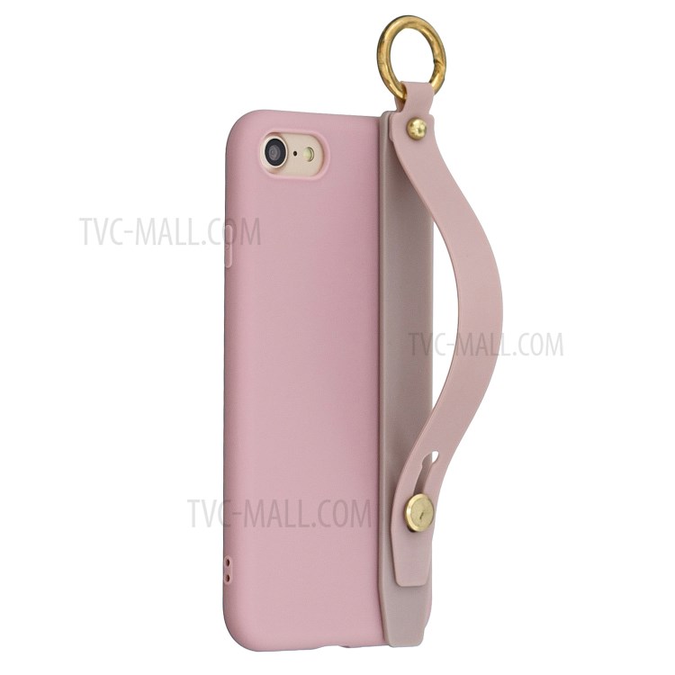 TPU Phone Case with Handy Strap Kickstand for iPhone 8 / 7 / SE (2nd Generation) - Purple-1