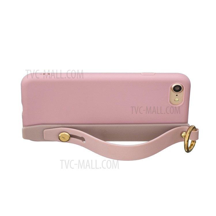 TPU Phone Case with Handy Strap Kickstand for iPhone 8 / 7 / SE (2nd Generation) - Purple-4