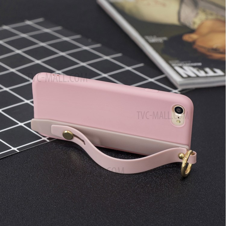 TPU Phone Case with Handy Strap Kickstand for iPhone 8 / 7 / SE (2nd Generation) - Purple-5