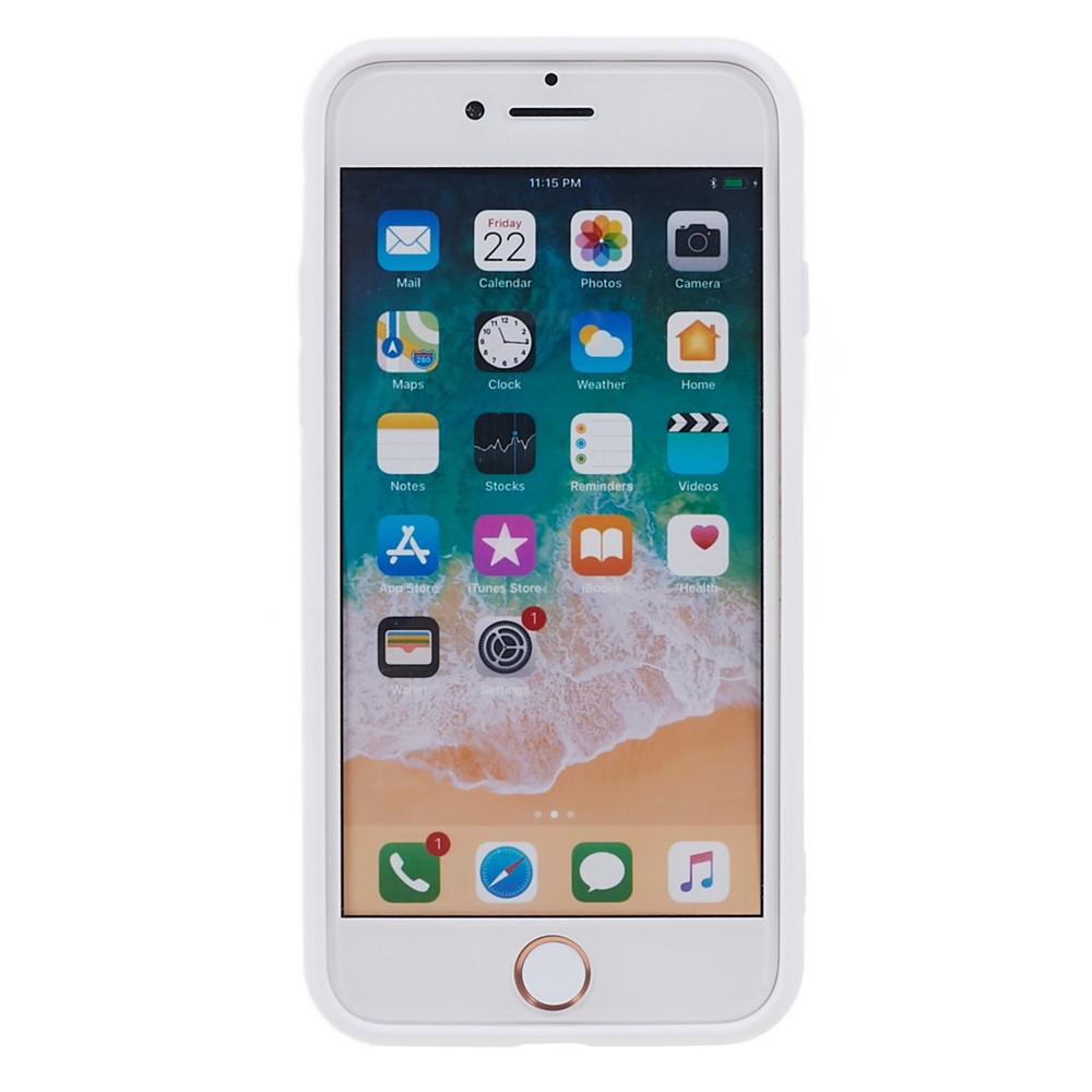 Soft TPU Mobile Phone Case for iPhone SE (2nd Generation)/8/7 - White-3