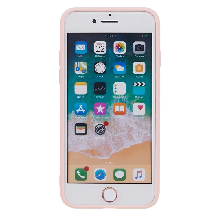 Soft TPU Mobile Phone Case for iPhone SE (2nd Generation)/8/7 - Light Pink-3