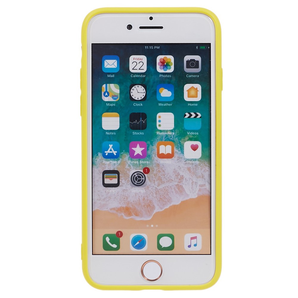 Soft TPU Mobile Phone Case for iPhone SE (2nd Generation)/8/7 - Yellow-3