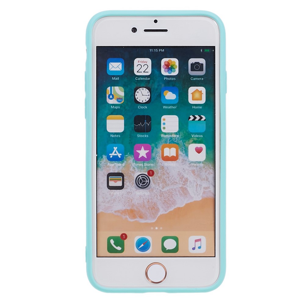 Soft TPU Mobile Phone Case for iPhone SE (2nd Generation)/8/7 - Baby Blue-3