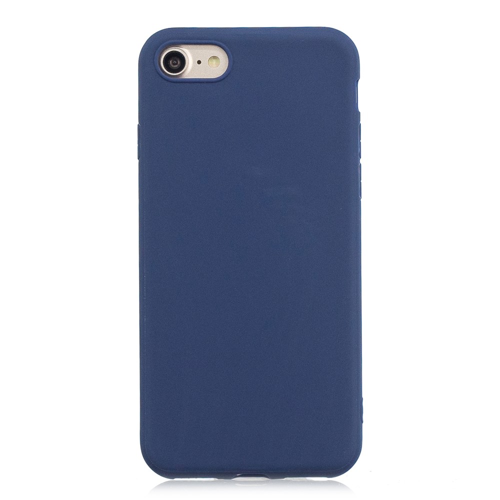 Soft TPU Mobile Phone Case for iPhone SE (2nd Generation)/8/7 - Dark Blue-1
