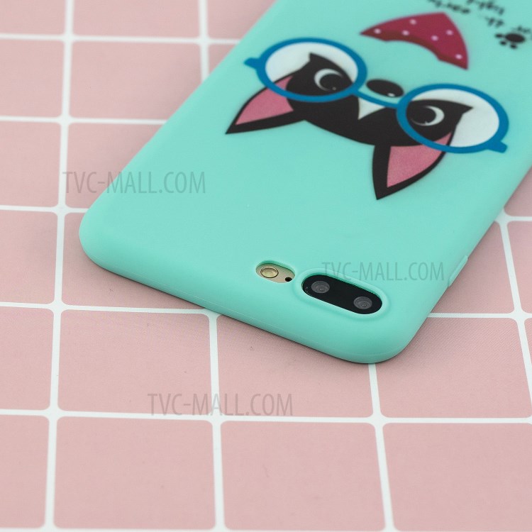 Motif D'impression De Protection Téléphone Gel De TPU Avec Dragonne Pour Iphone 7 Plus / 8 Plus 5,5 Pouce - Chien / Lunettes-12