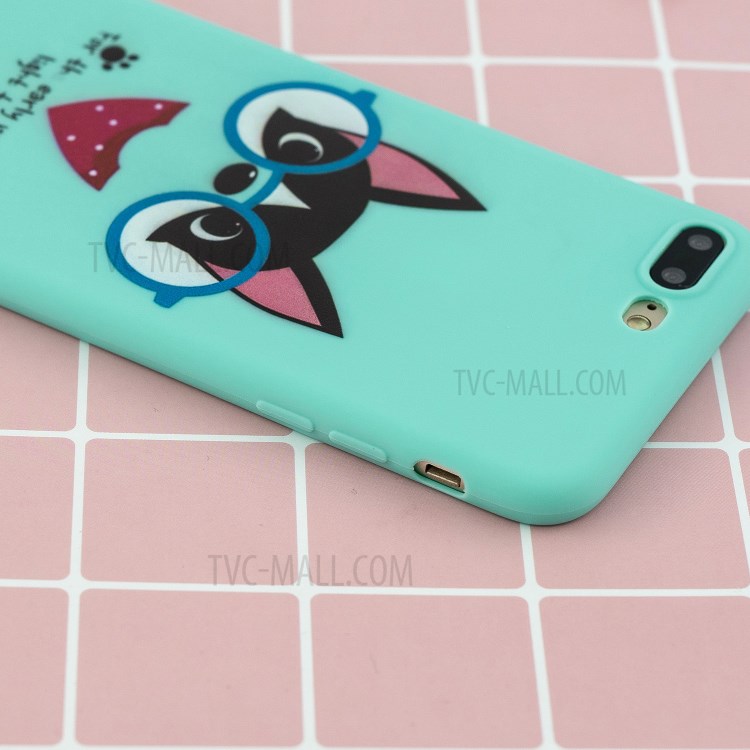 Motif D'impression De Protection Téléphone Gel De TPU Avec Dragonne Pour Iphone 7 Plus / 8 Plus 5,5 Pouce - Chien / Lunettes-13