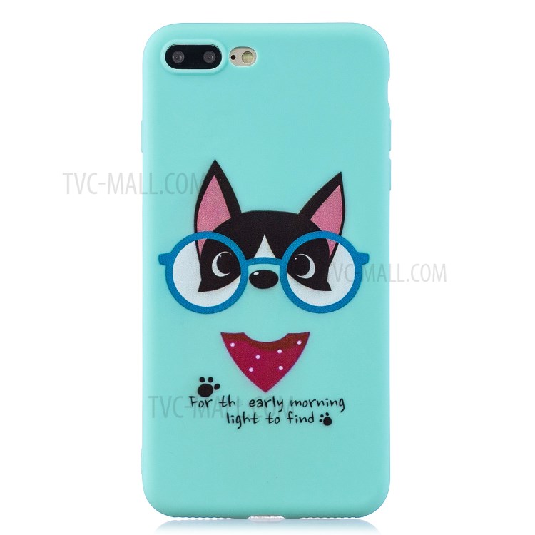 Motif D'impression De Protection Téléphone Gel De TPU Avec Dragonne Pour Iphone 7 Plus / 8 Plus 5,5 Pouce - Chien / Lunettes-2