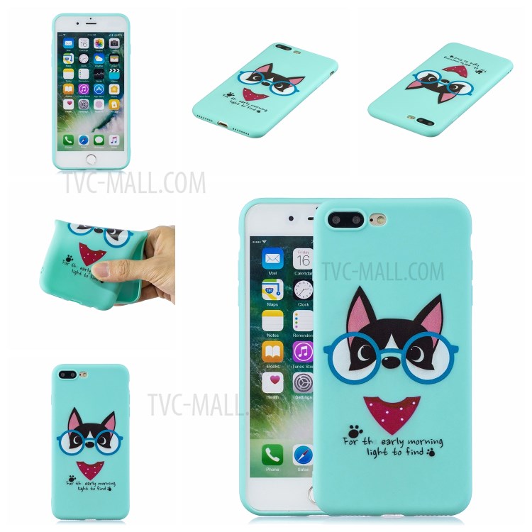 Motif D'impression De Protection Téléphone Gel De TPU Avec Dragonne Pour Iphone 7 Plus / 8 Plus 5,5 Pouce - Chien / Lunettes-7
