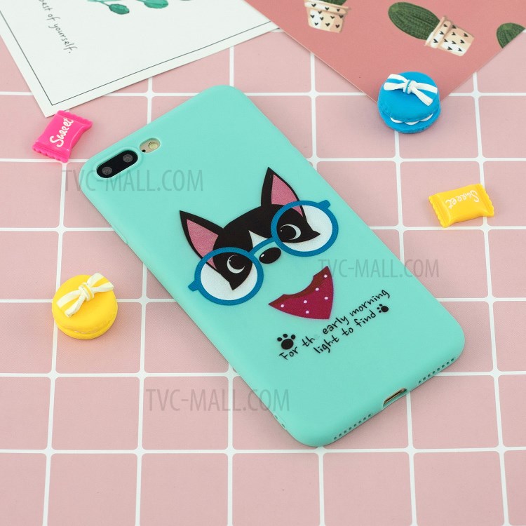 Motif D'impression De Protection Téléphone Gel De TPU Avec Dragonne Pour Iphone 7 Plus / 8 Plus 5,5 Pouce - Chien / Lunettes-9
