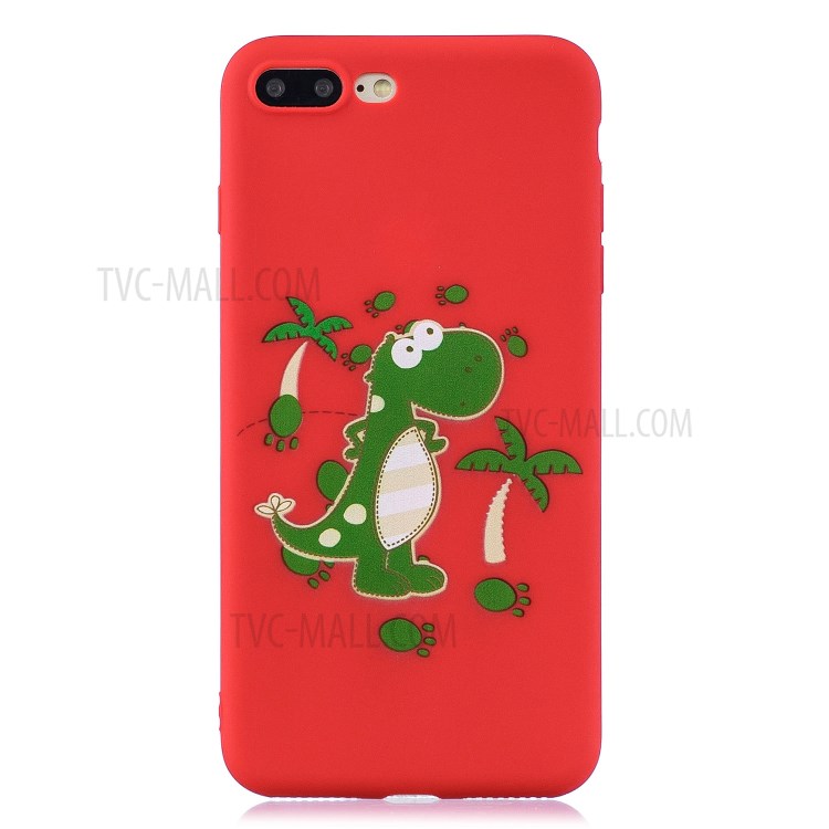 Pattern Printing TPU Gel Protective Phone Case with Wrist Strap for iPhone 7 Plus/8 Plus 5.5 inch - Dinosaur-2
