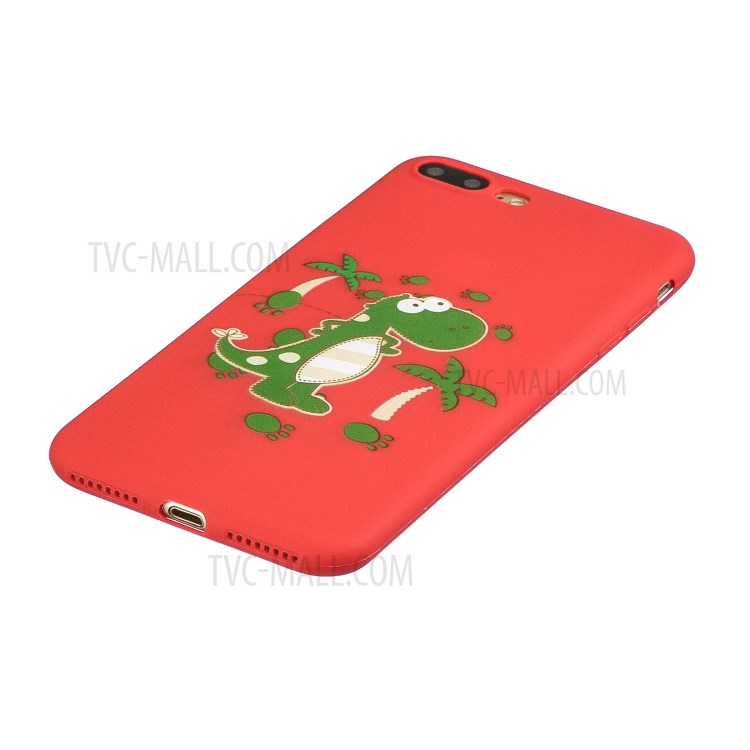 Pattern Printing TPU Gel Protective Phone Case with Wrist Strap for iPhone 7 Plus/8 Plus 5.5 inch - Dinosaur-4