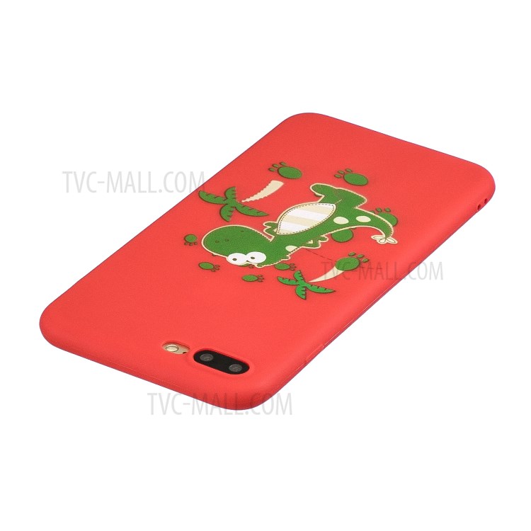 Pattern Printing TPU Gel Protective Phone Case with Wrist Strap for iPhone 7 Plus/8 Plus 5.5 inch - Dinosaur-5