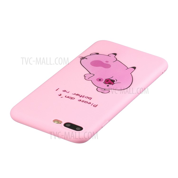 Pattern Printing TPU Gel Protective Phone Case with Wrist Strap for iPhone 7 Plus/8 Plus 5.5 inch - Pig-5