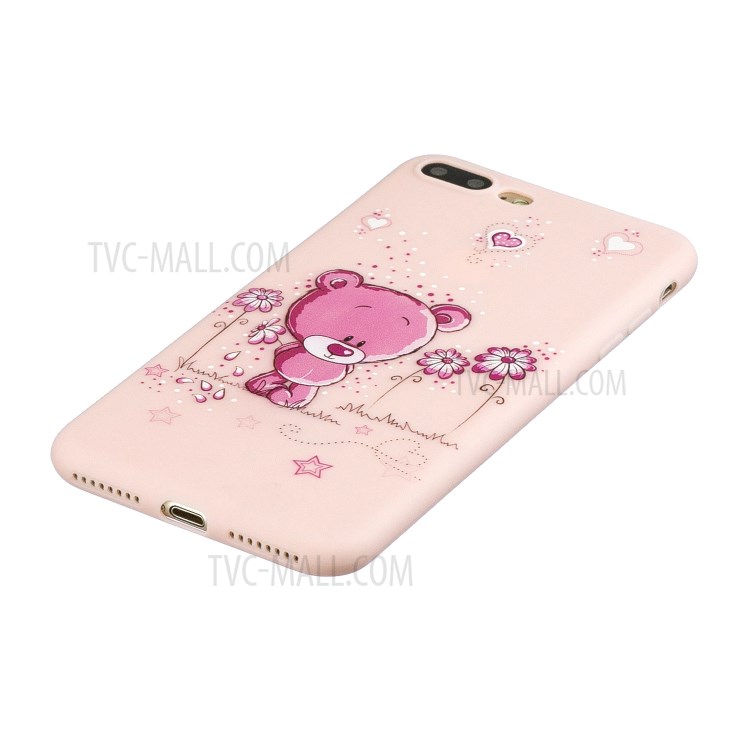 Pattern Printing TPU Gel Protective Phone Case with Wrist Strap for iPhone 7 Plus/8 Plus 5.5 inch - Bear-4