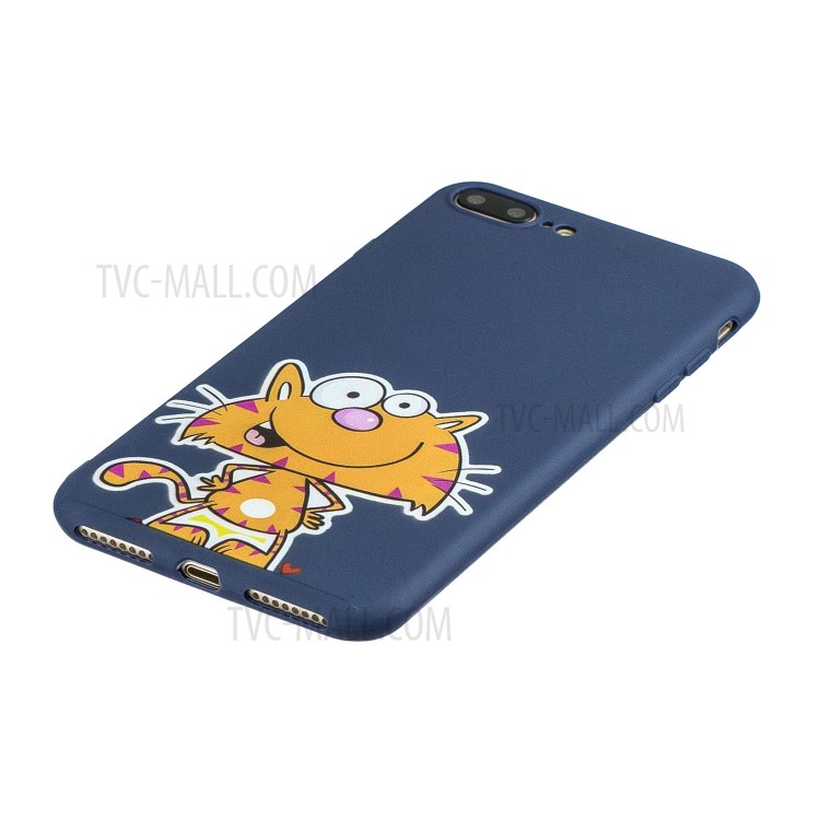 Pattern Printing TPU Gel Protective Phone Case with Wrist Strap for iPhone 7 Plus/8 Plus 5.5 inch - Tiger-4