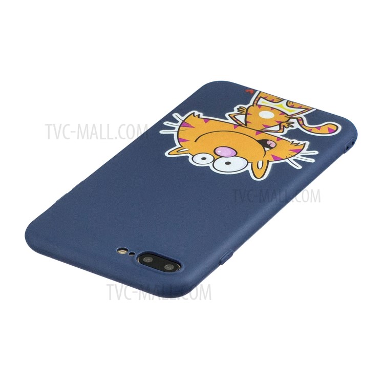 Pattern Printing TPU Gel Protective Phone Case with Wrist Strap for iPhone 7 Plus/8 Plus 5.5 inch - Tiger-5