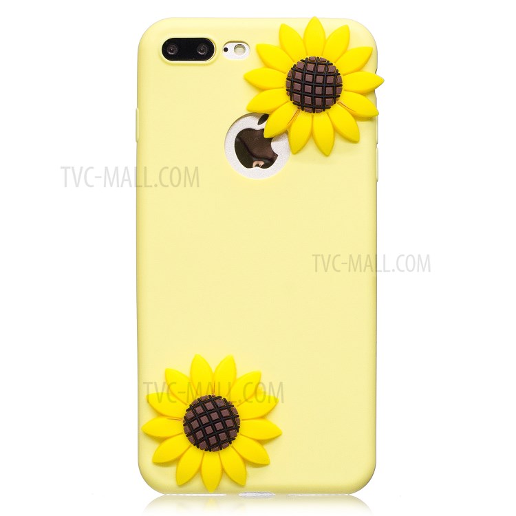 3D Cartoon Pattern Soft TPU Mobile Case for iPhone 8 Plus / 7 Plus 5.5-inch - Yellow-2