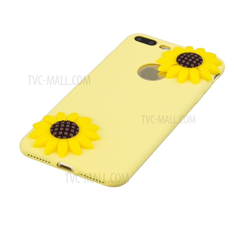 3D Cartoon Pattern Soft TPU Mobile Case for iPhone 8 Plus / 7 Plus 5.5-inch - Yellow-3