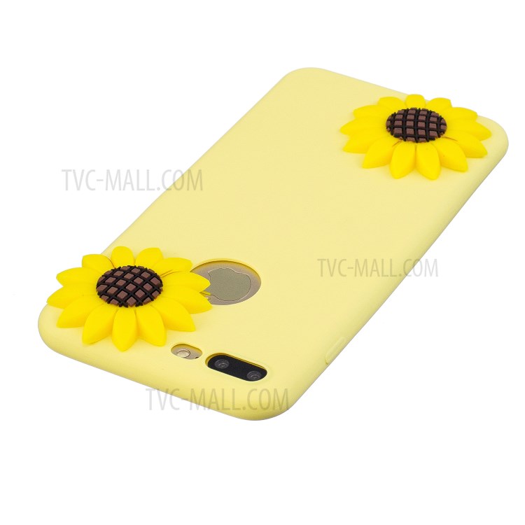 3D Cartoon Pattern Soft TPU Mobile Case for iPhone 8 Plus / 7 Plus 5.5-inch - Yellow-4