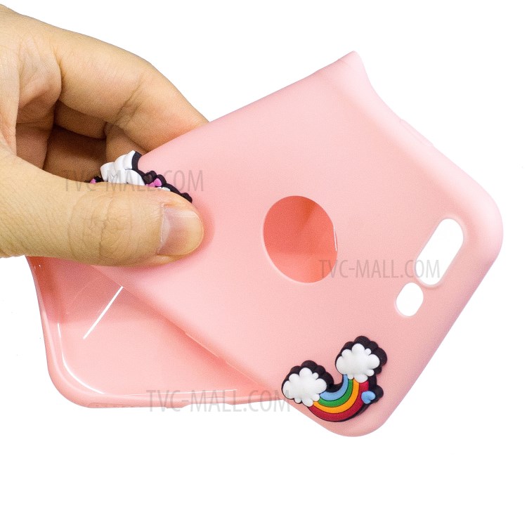 3D Cartoon Pattern Soft TPU Mobile Case for iPhone 8 Plus / 7 Plus 5.5-inch - Pink-5