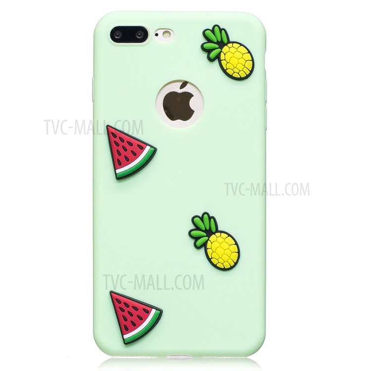 3D Cartoon Pattern Soft TPU Mobile Case for iPhone 8 Plus / 7 Plus 5.5-inch - Green-2