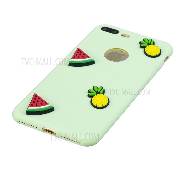 3D Cartoon Pattern Soft TPU Mobile Case for iPhone 8 Plus / 7 Plus 5.5-inch - Green-3